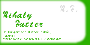 mihaly hutter business card